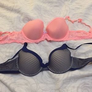 2 VS bras, worn once each
